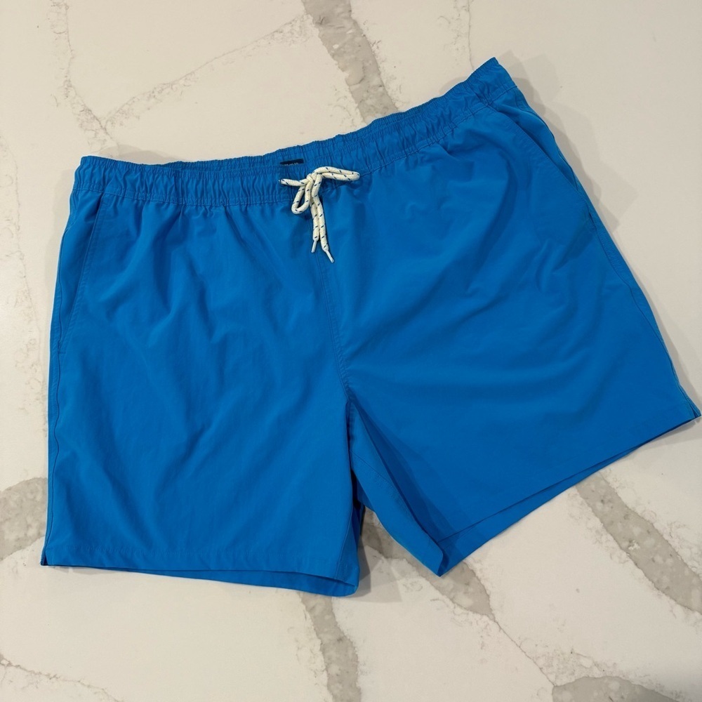 George Drawstring Swim Trunks Men’s 3XL Vibrant Blue Board Shorts Beach Summer